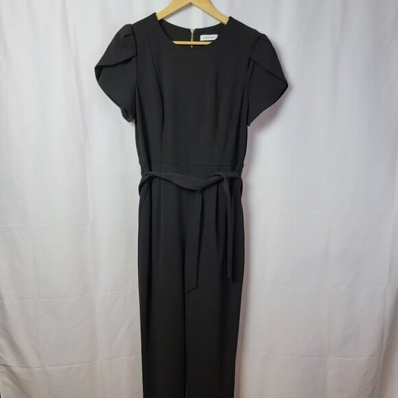 Calvin Klein Belted Cropped Jumpsuit - Like New Condition - Picture 3 of 12